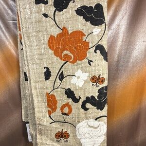 Vintage Dan Pierre by Eaglesham‎ fabric hand painted 70’s heavy linen E1